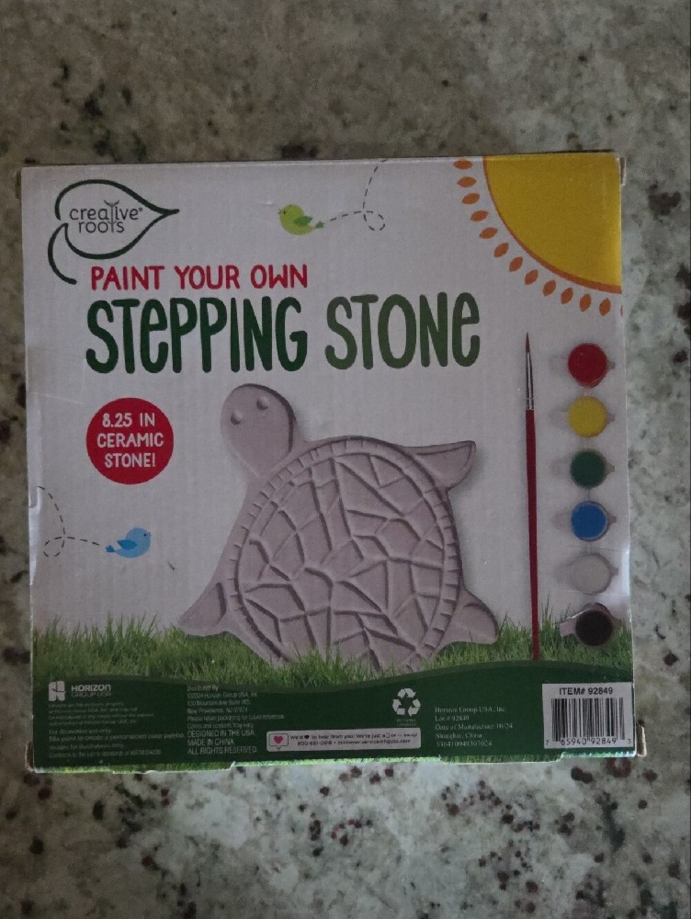 Paint Your Own Stepping Stone - Turtle Shape - Creative Roots - Picture 2 of 2